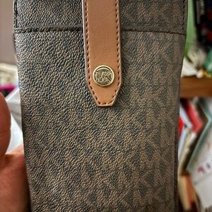 Michael Kors Tan and Brown Monogram Men's Wallet
